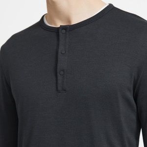 men’s theory snap button henley